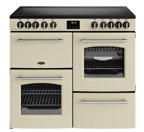 Belling Cream Farmhouse 100鈥痗m Ceramic Range Cooker | FH100ECRM