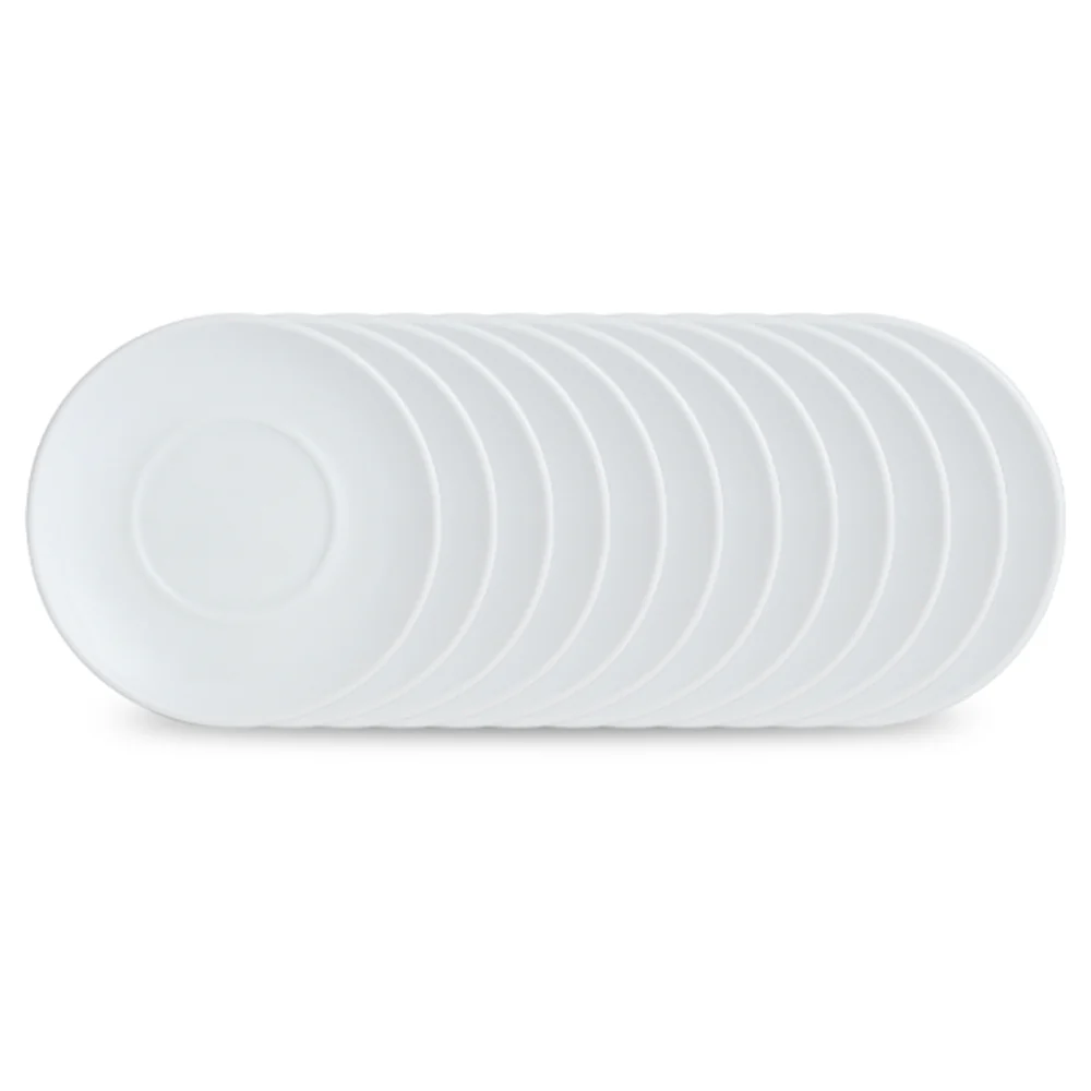 Larah By Borosil Snow Saucer Set, 12 pc