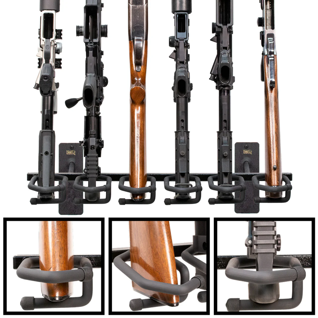 Hold Up Displays Vertical 6 Gun Rack HD53