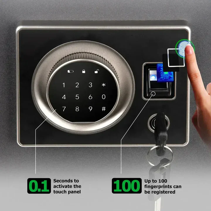 IslandSafe CBE45-BLK Biometric Security Safe