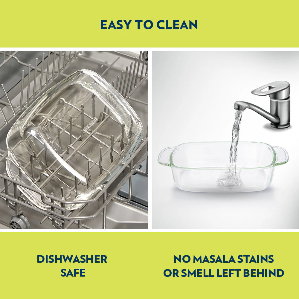 Borosil Deep Rectangular Dish, 1.5L