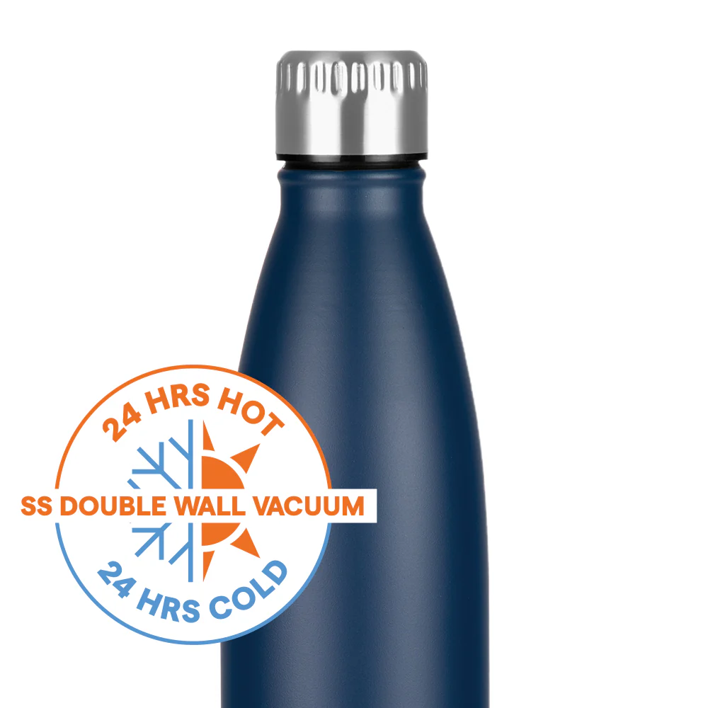 Borosil Bolt Insulated Bottle 1L, Blue