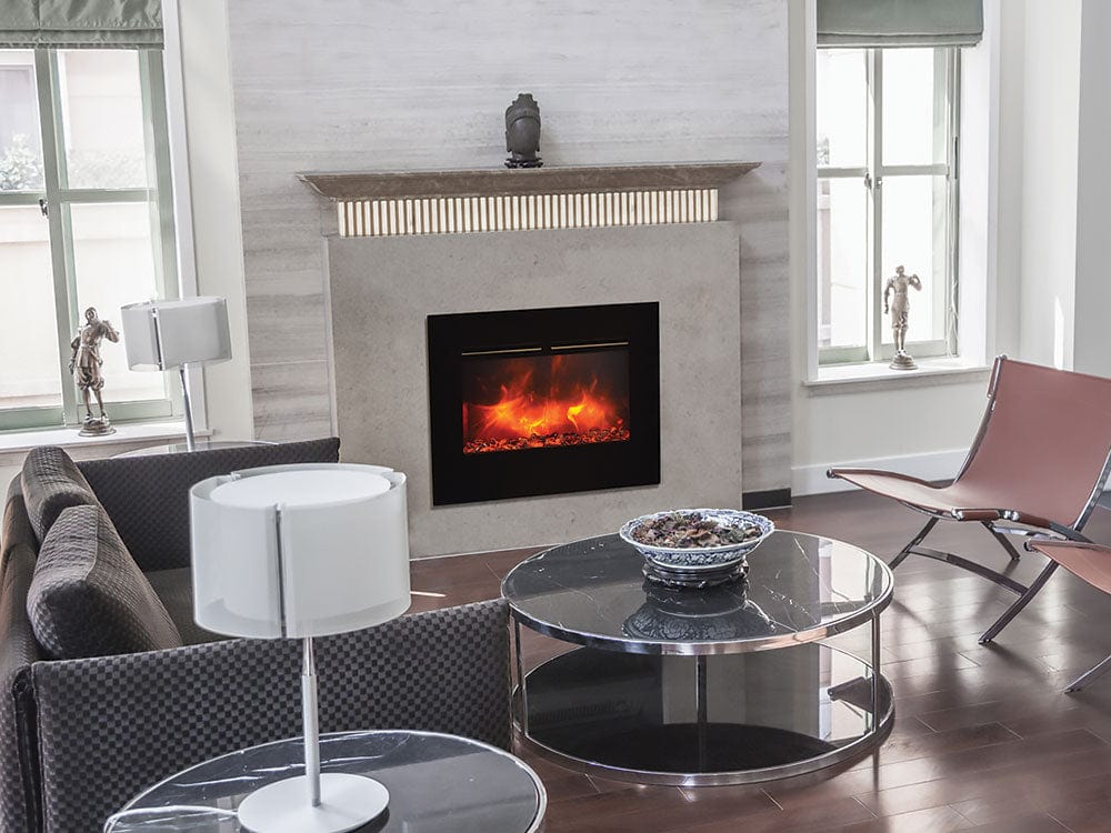 Amantii Zero Clearance Series Flush Mount 26-In Built-In Electric Fireplace - ZECL-26-2923-FLUSHMT