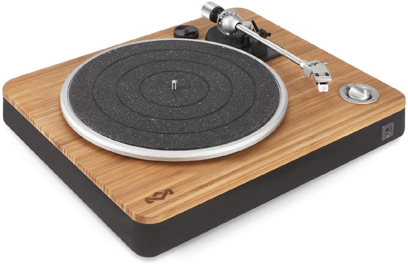 Stir It Up Turntable, Vinyl Record Player with 2 Speed Belt, Built-in Pre-Amp, and Sustainable Materials