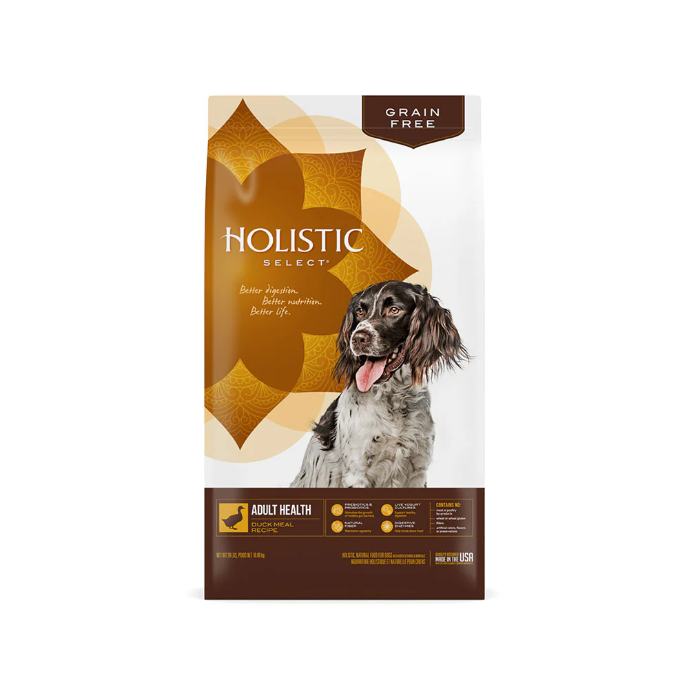 Holistic Select® Grain Free Adult Health Duck Meal Recipe Dog Food 24 Lbs