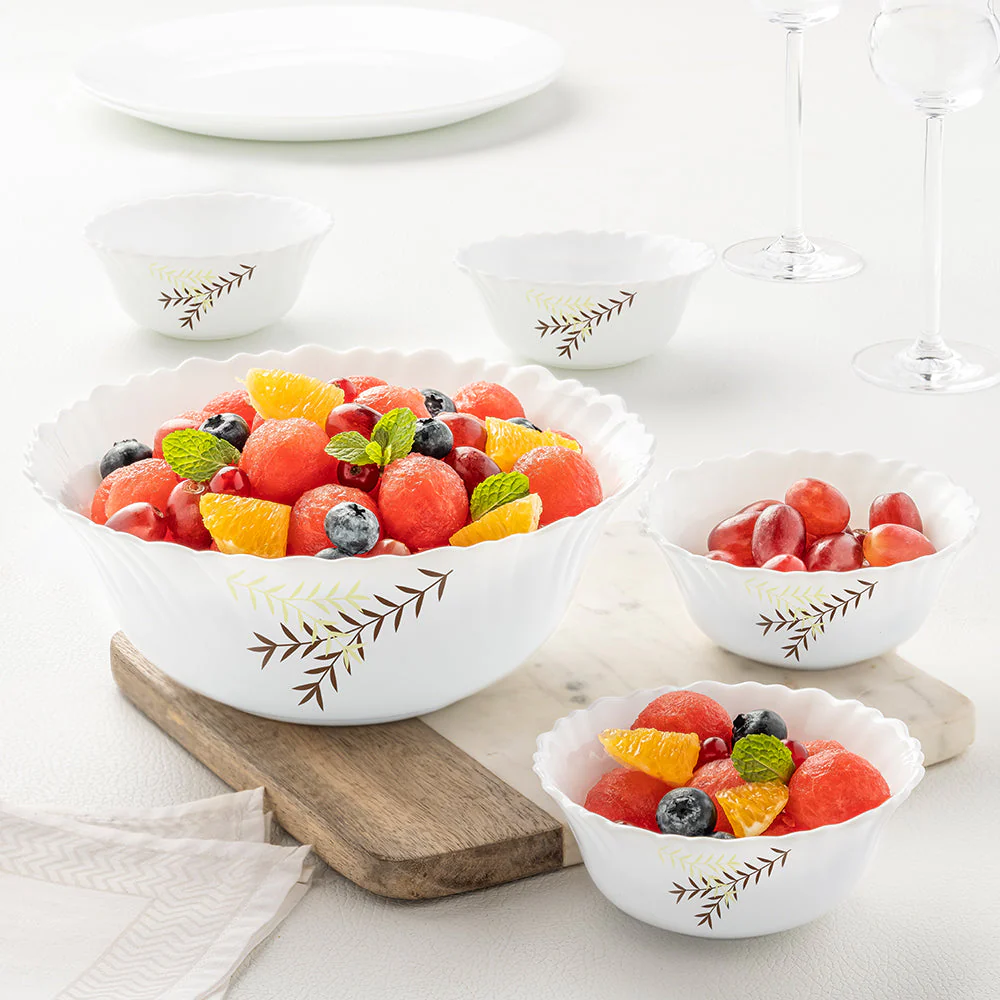 Larah by Borosil Oak Pudding Set, 7 pc (Small)