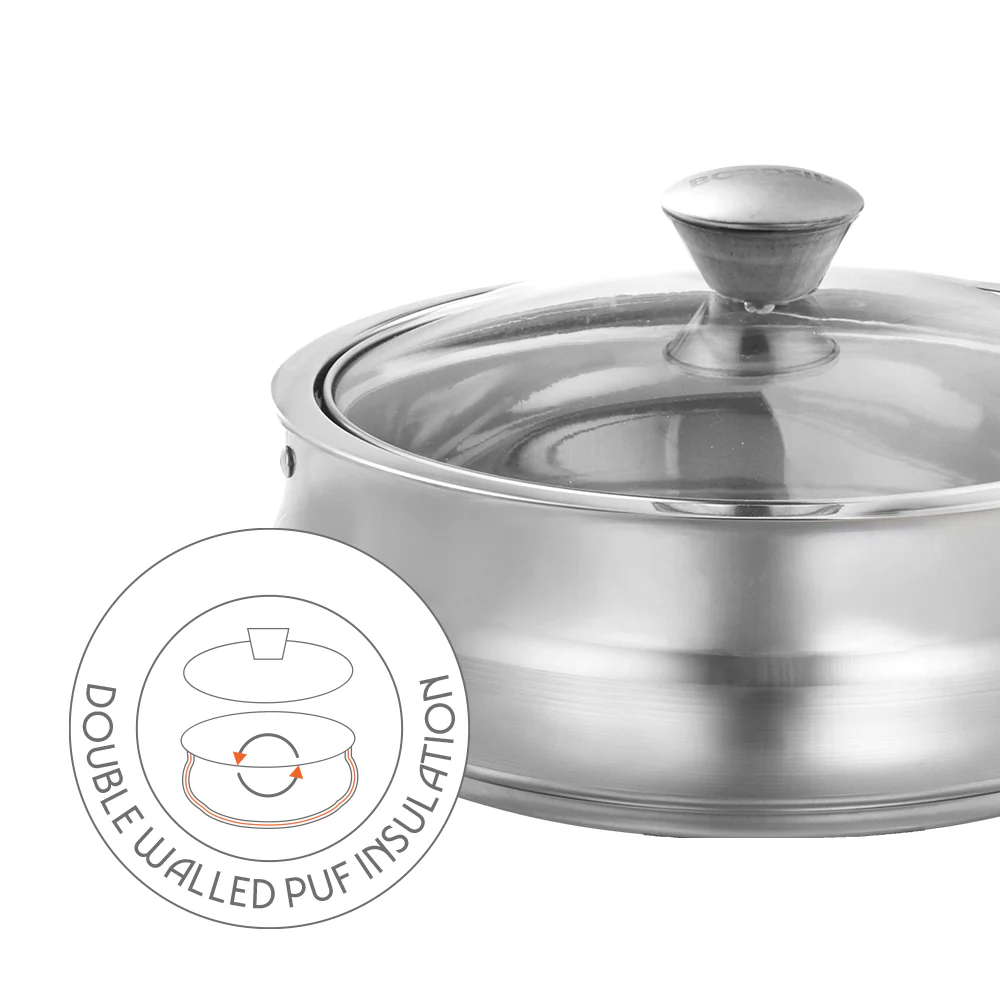 Borosil Servefresh Handi Server Set of 3, 800ml+1.2L+2.5L