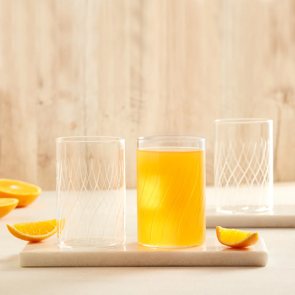 Borosil Cascade Glass, Set of 6, 350ml