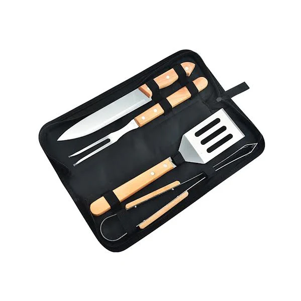 CH 4 Piece Braai Utensils Set Brown