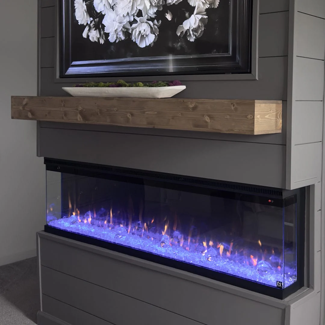 Sideline Infinity Pro 60 Inch 3 Sided Recessed Smart Electric Fireplace 80046