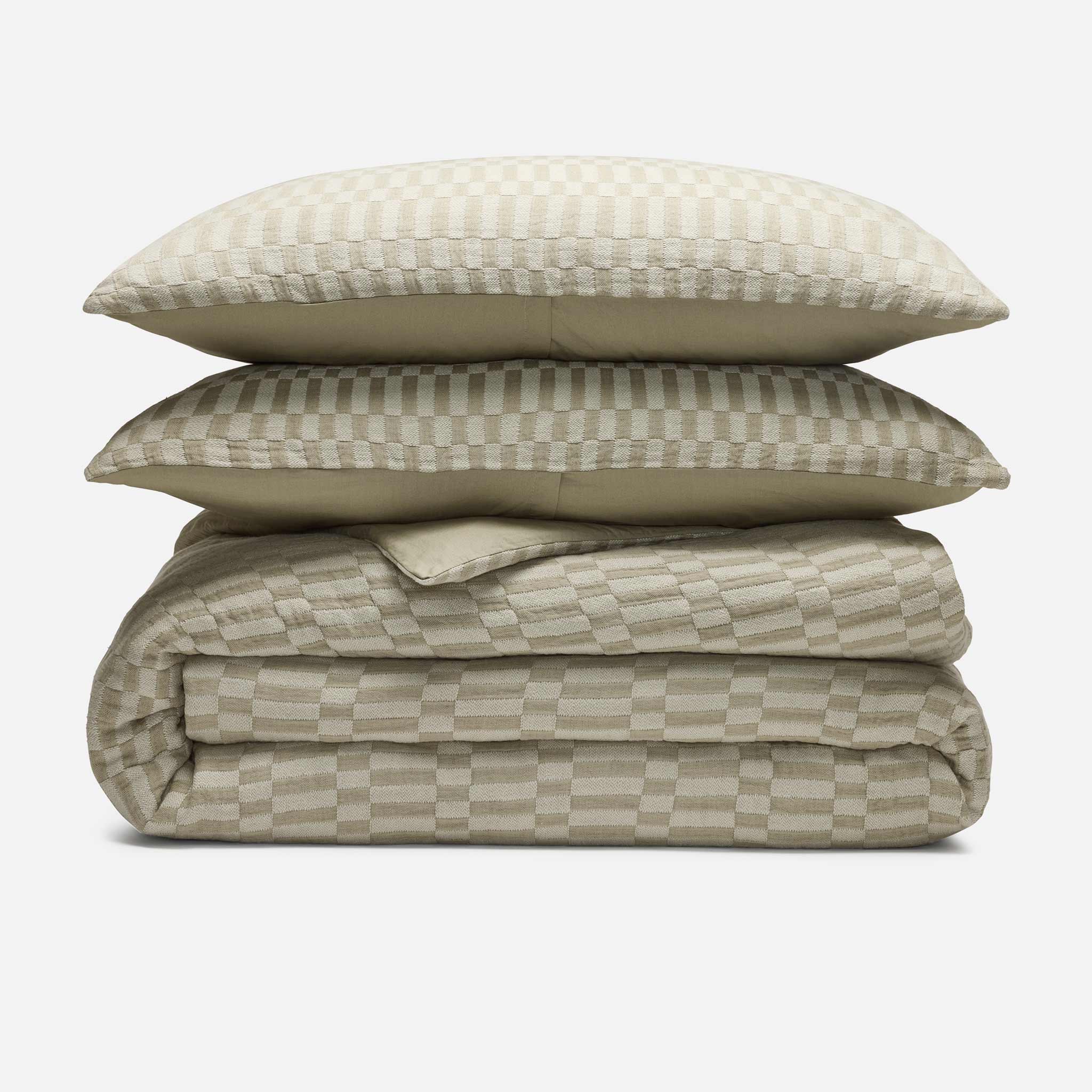 Woven Checkerboard Duvet Set