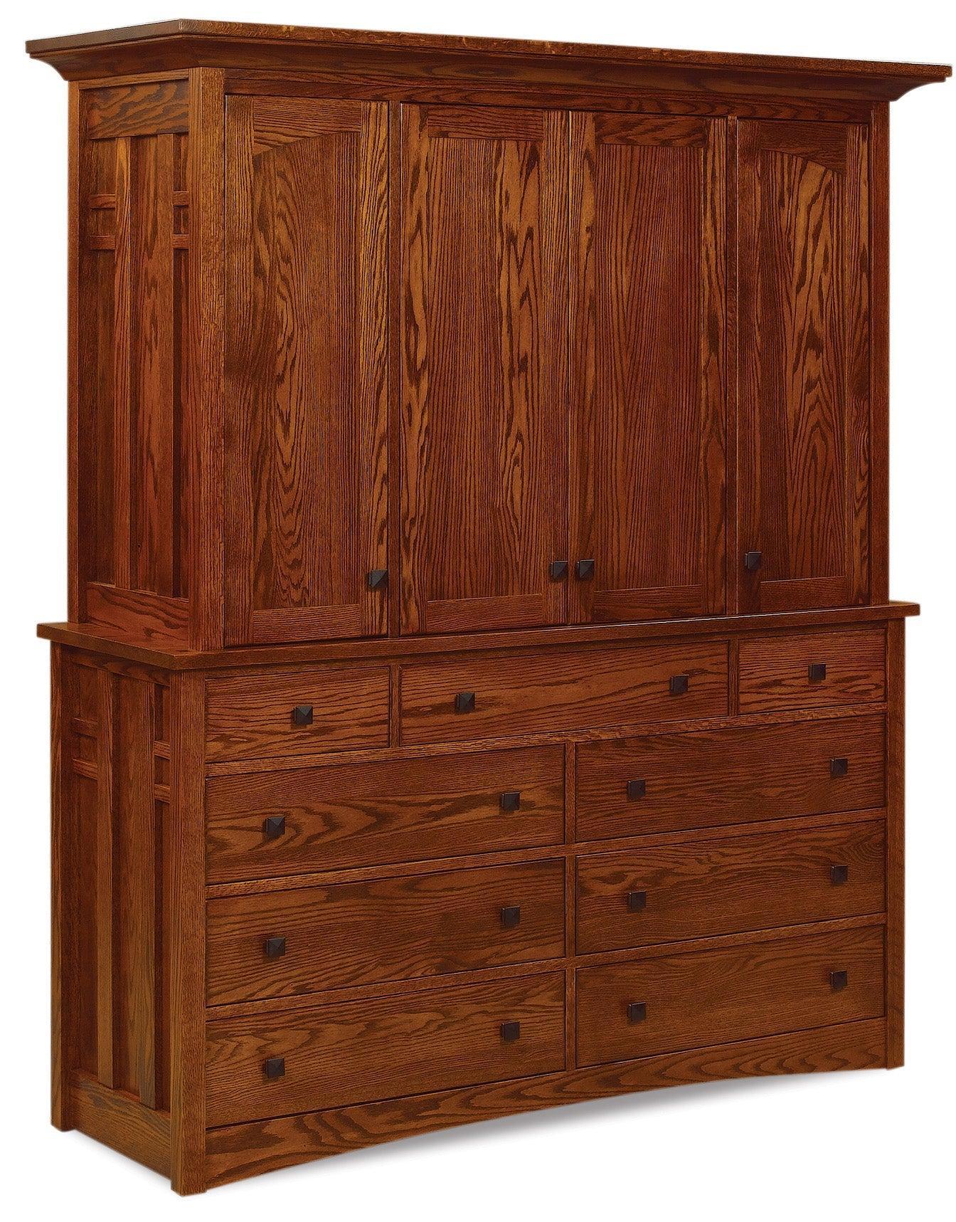Amish Kascade Nine Drawer Four Door Chest