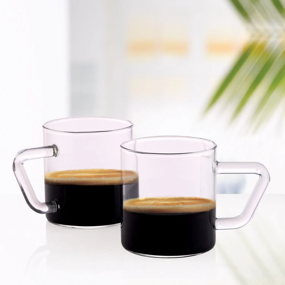 Borosil Vision Espresso Cup Set, 120ml x 6