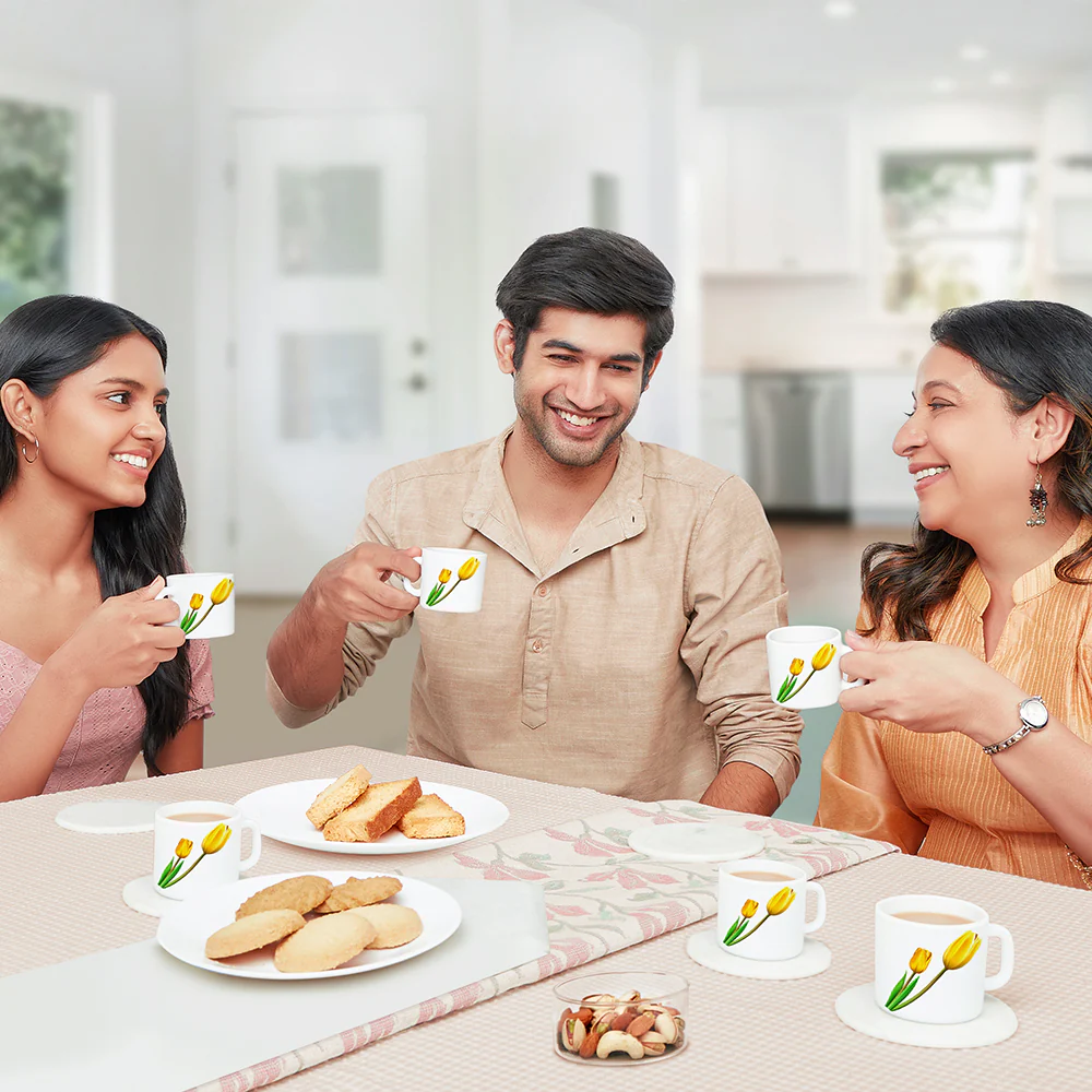 Larah by Borosil Lyana Mug Set, 100ml x 6