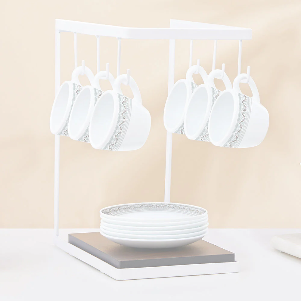 Larah by Borosil Classic Cup n Saucer Set, 220ml x 12