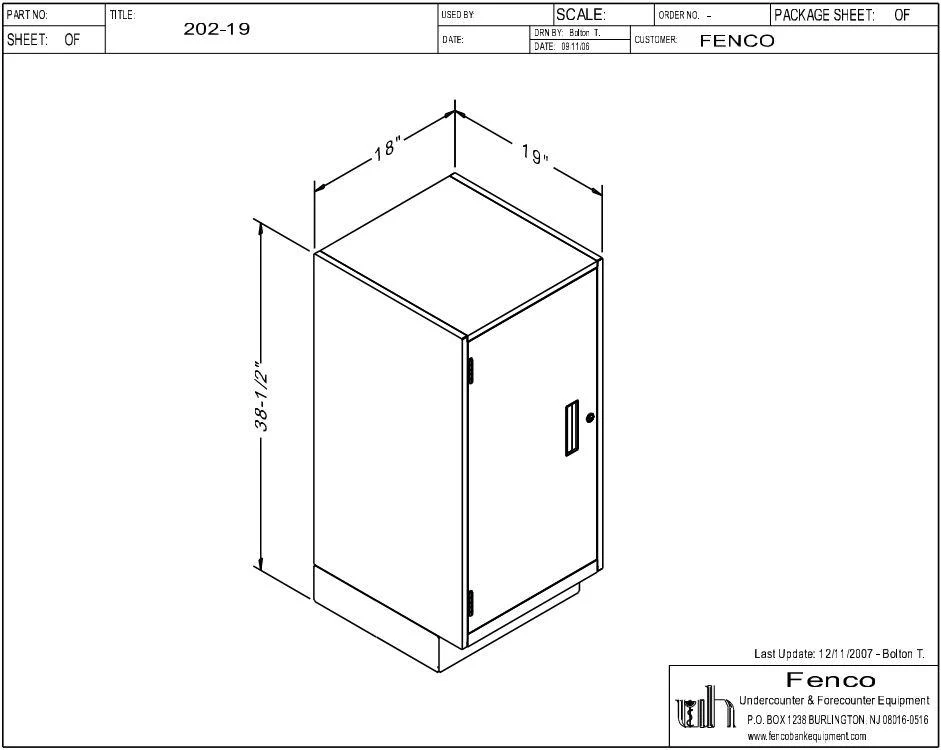 Fenco 202 Goldline Pedestal Unit with Locking Cupboard Door