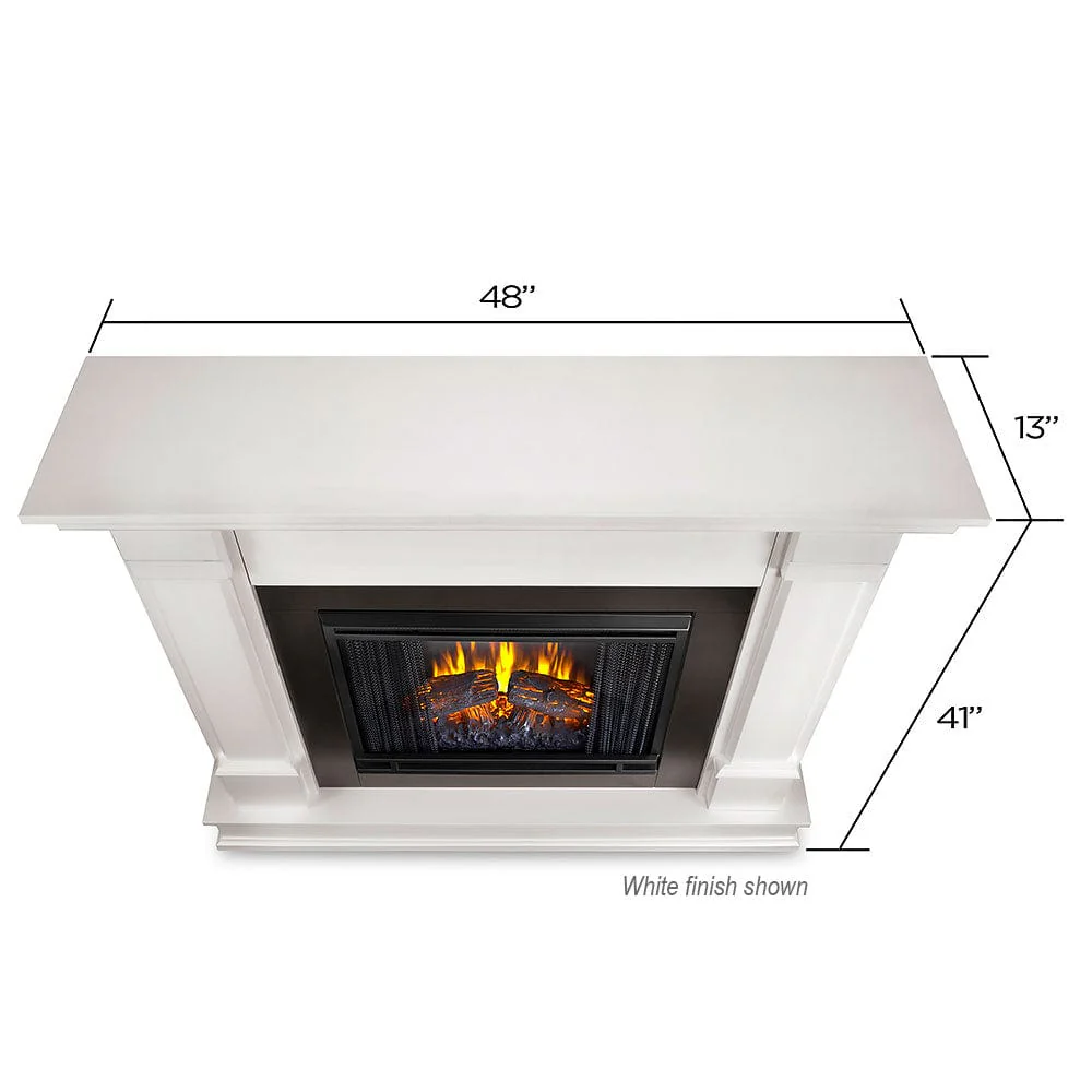 Silverton Electric Fireplace Mantel Package in Black
