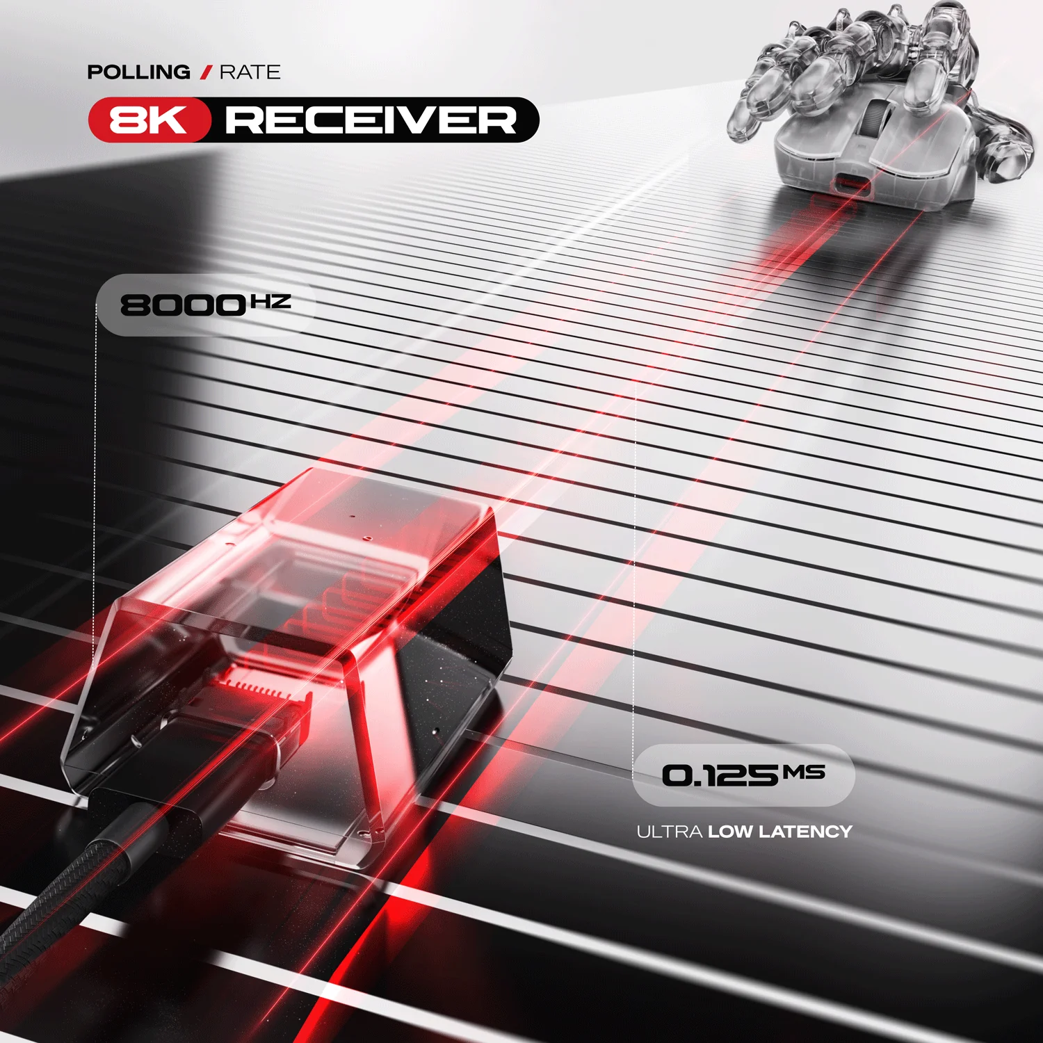 Xeus | 8K 39g Superlight Tri-Mode Gaming Mouse