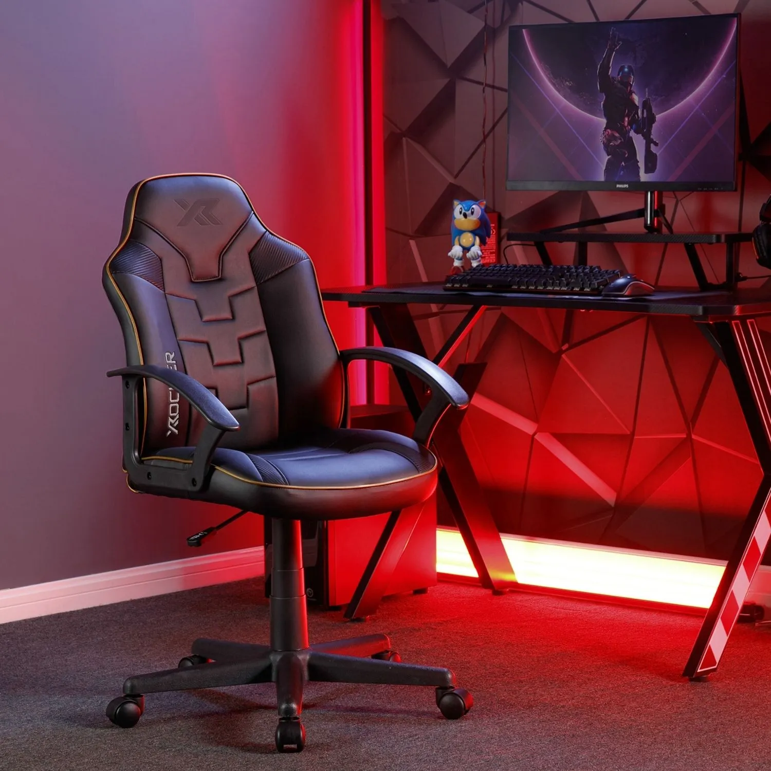 Saturn Ergonomic PC Office Gaming Chair - Black
