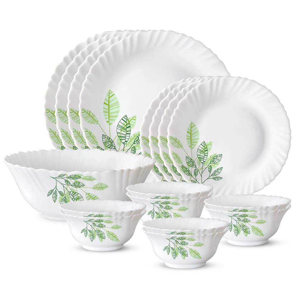 Larah by Borosil, Fauna Dinner Set, 17 pc