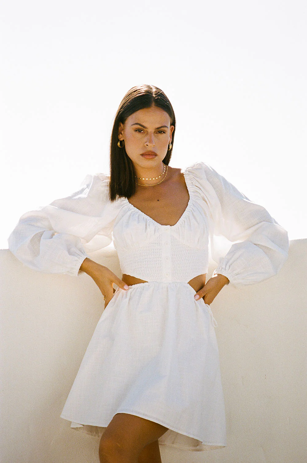 SAMPLE-Harvie Shirred Dress