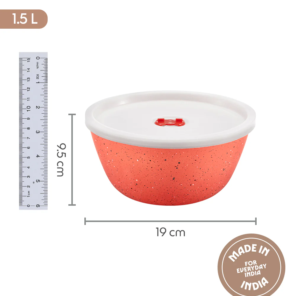 Colors Kube Pink Bowl with Lid