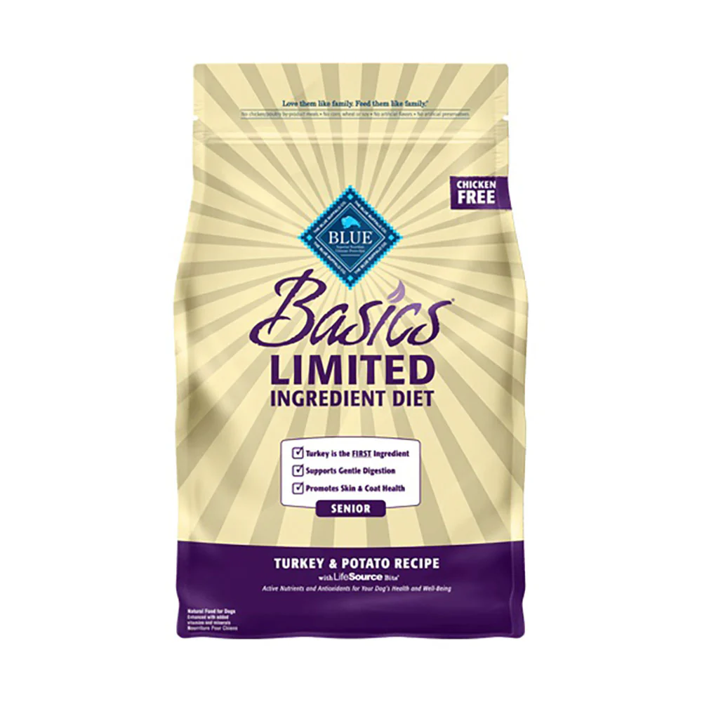 Blue Buffalo® Basics® Limited Ingredient Diet Turkey & Potato Recipe Senior Dog Food 24 Lbs
