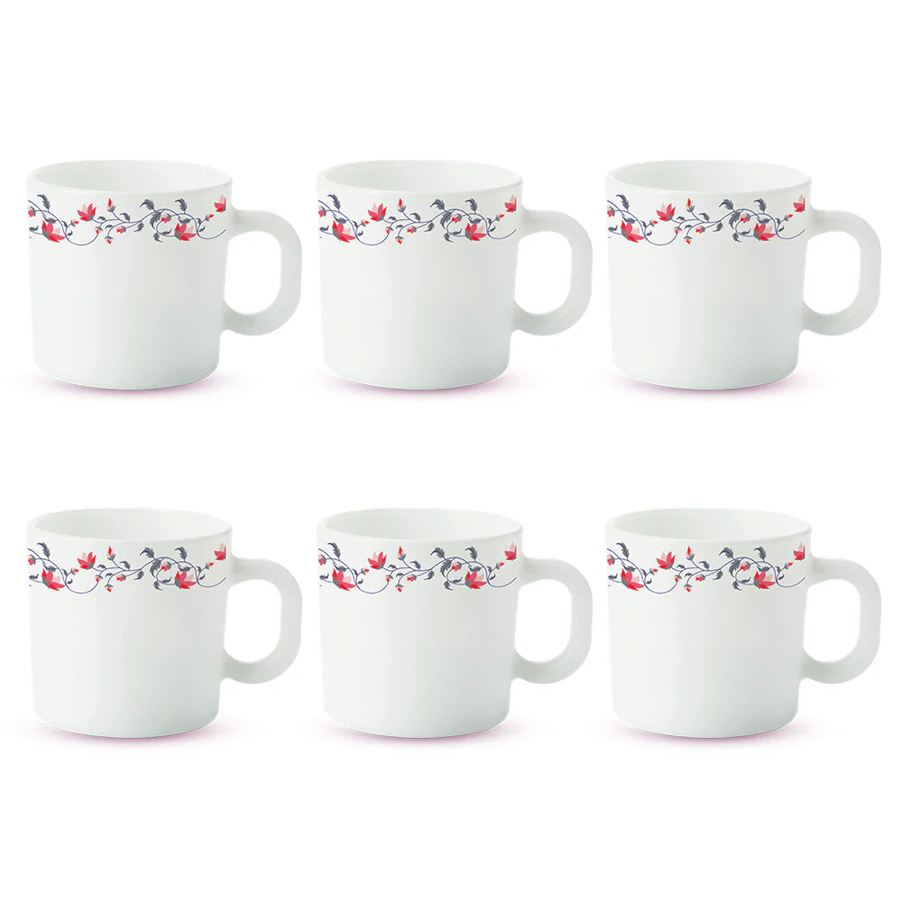 Larah by Borosil Pentas Mug Set, 12 x 180ml