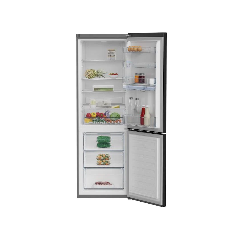 Defy 348L Black Glass Fridge with Slimline Water Dispenser Black