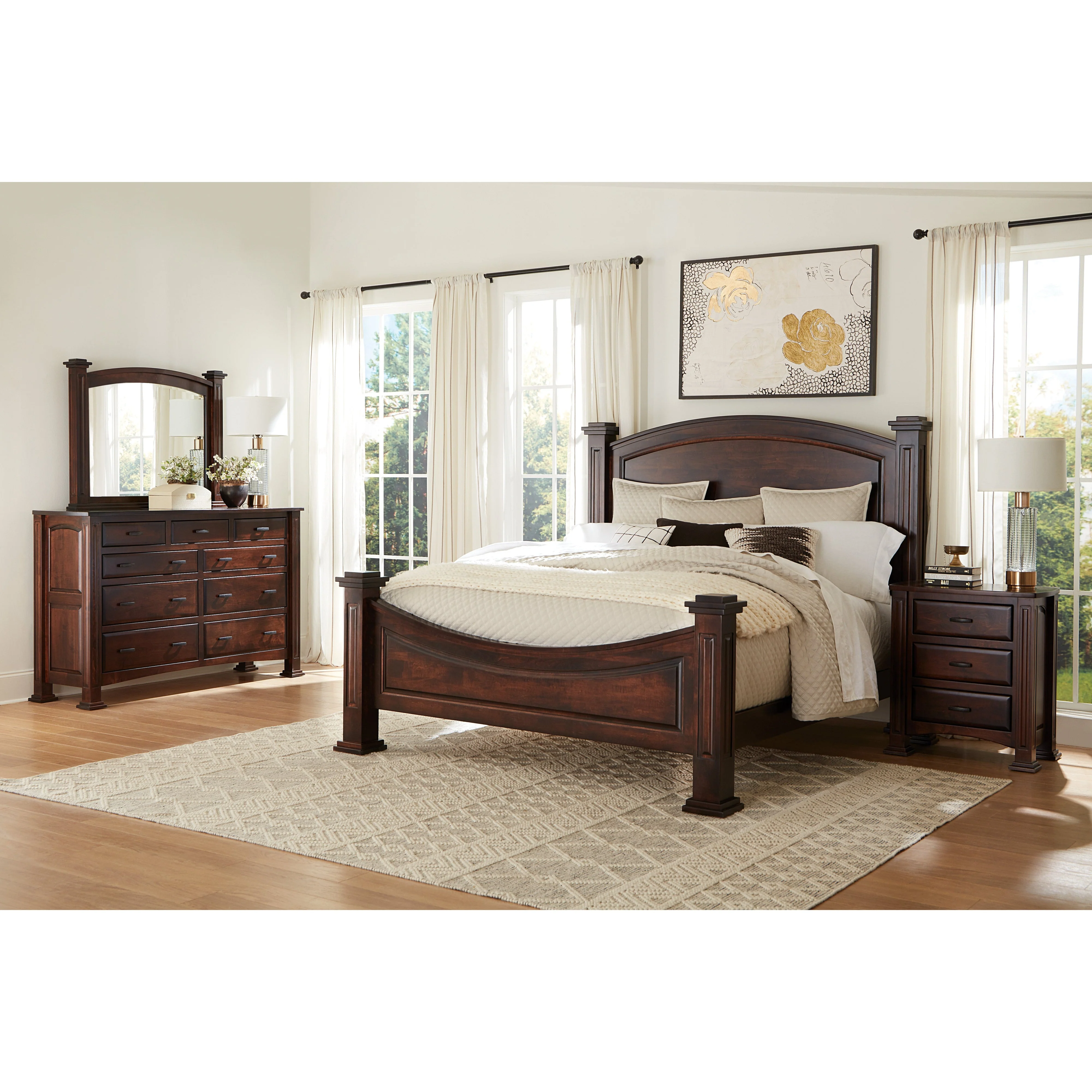Amish Arrington Arch Panel Bed - Quick Ship