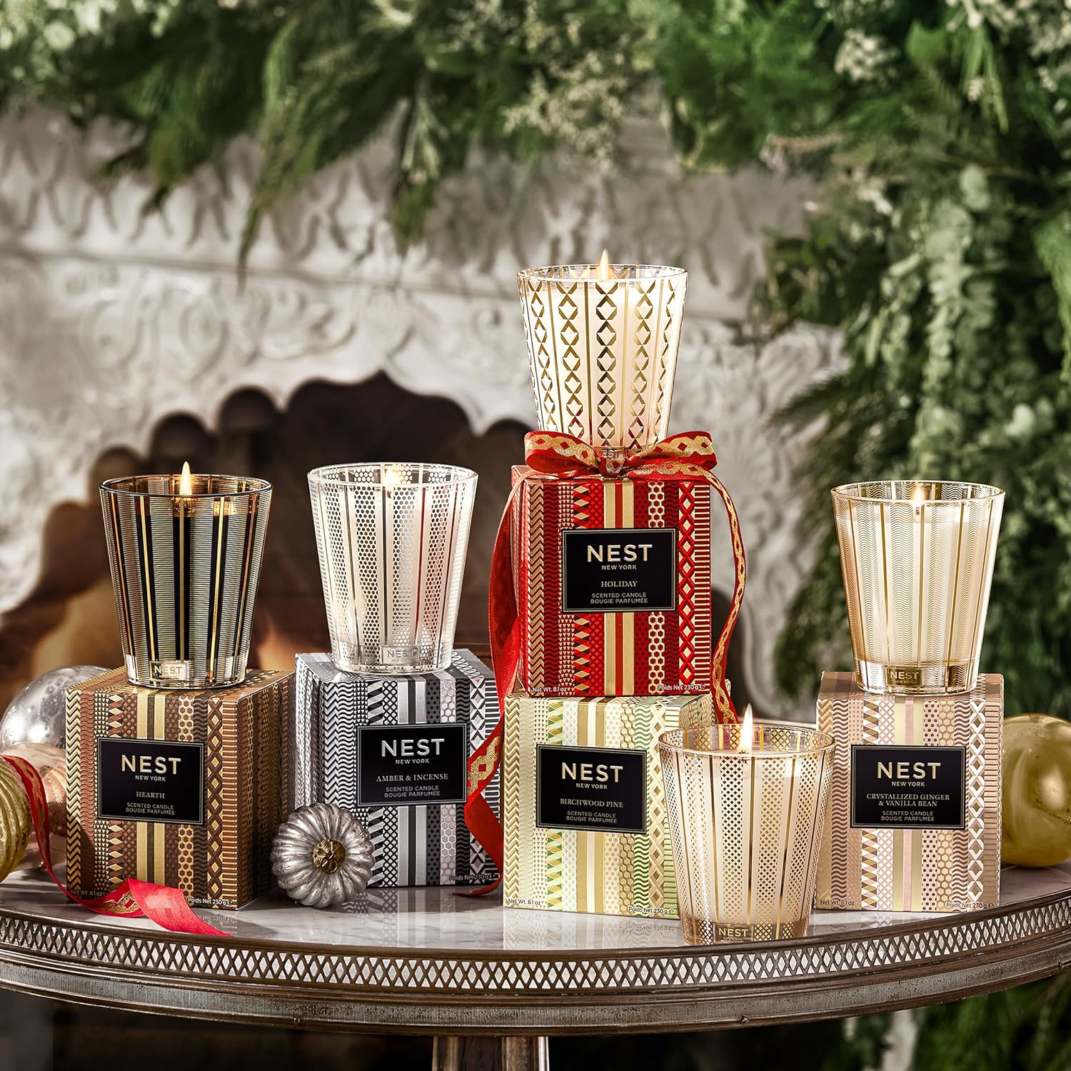 Scented Classic Candle, Holiday - 8.1 oz - Up to 60-Hour Burn Time - Reusable Glass Vessel