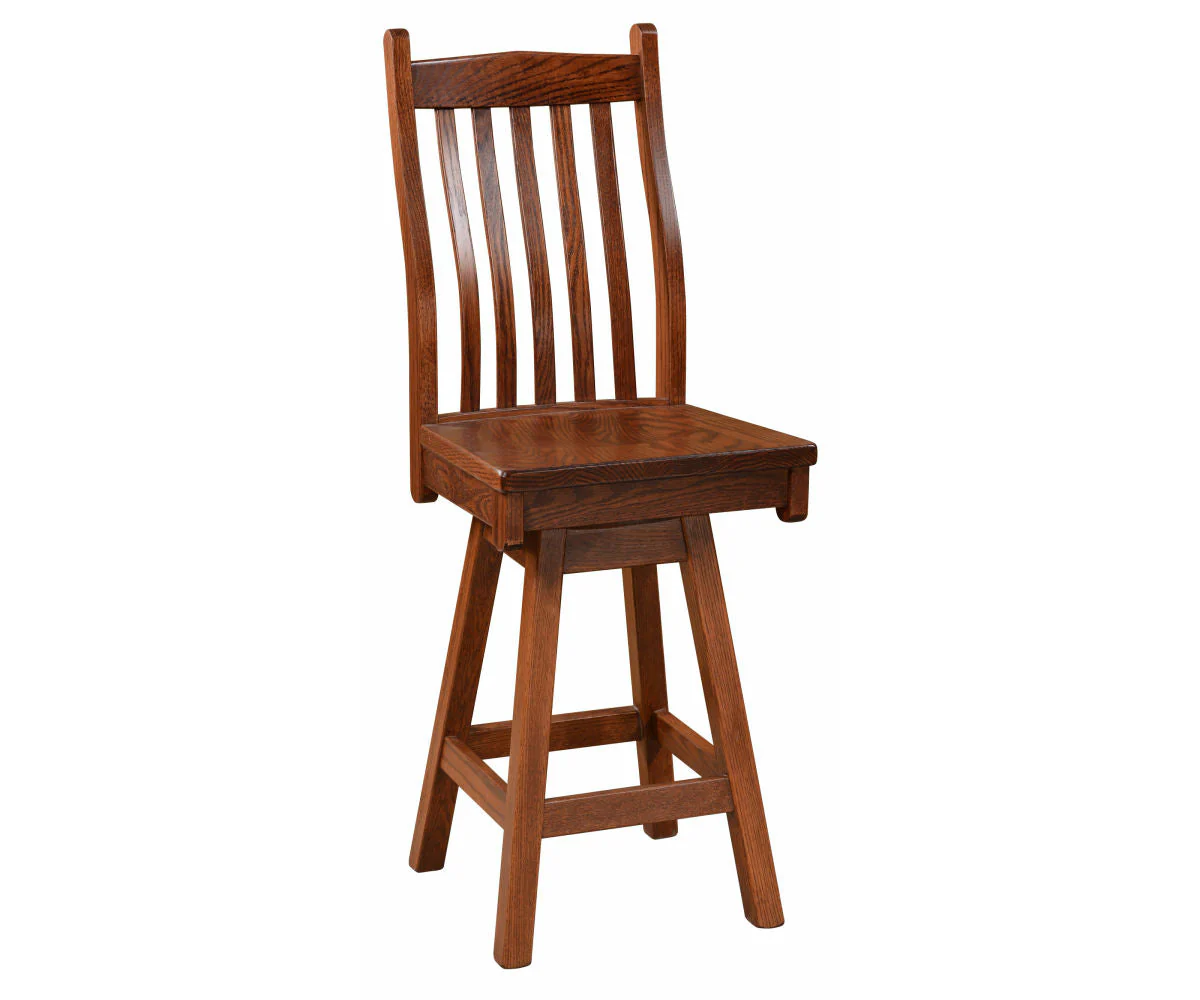 Amish Lincoln Swivel Bar Chair
