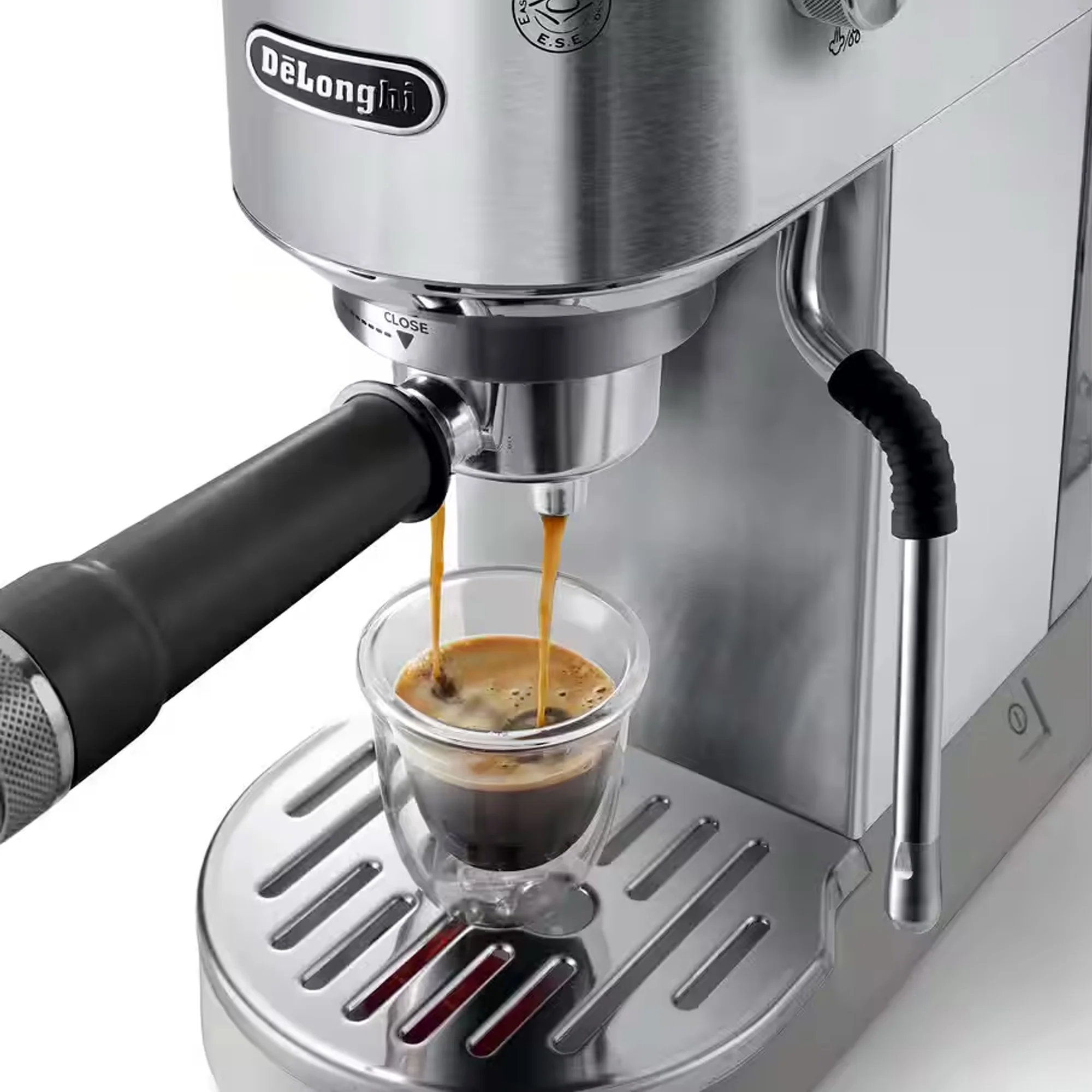 Delonghi Dedica Duo Manual Coffee Maker Silver Hot and Cold brew