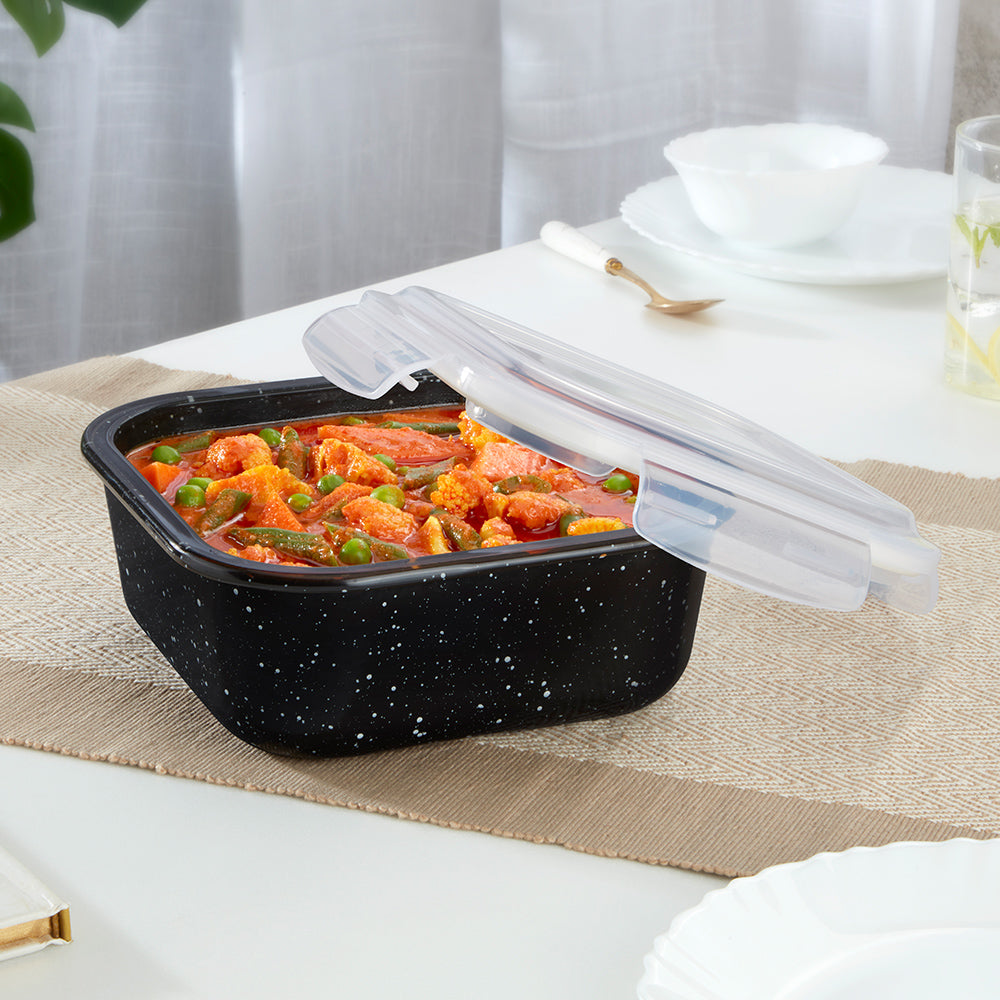 Colors Pebble Black Square Klip N Store