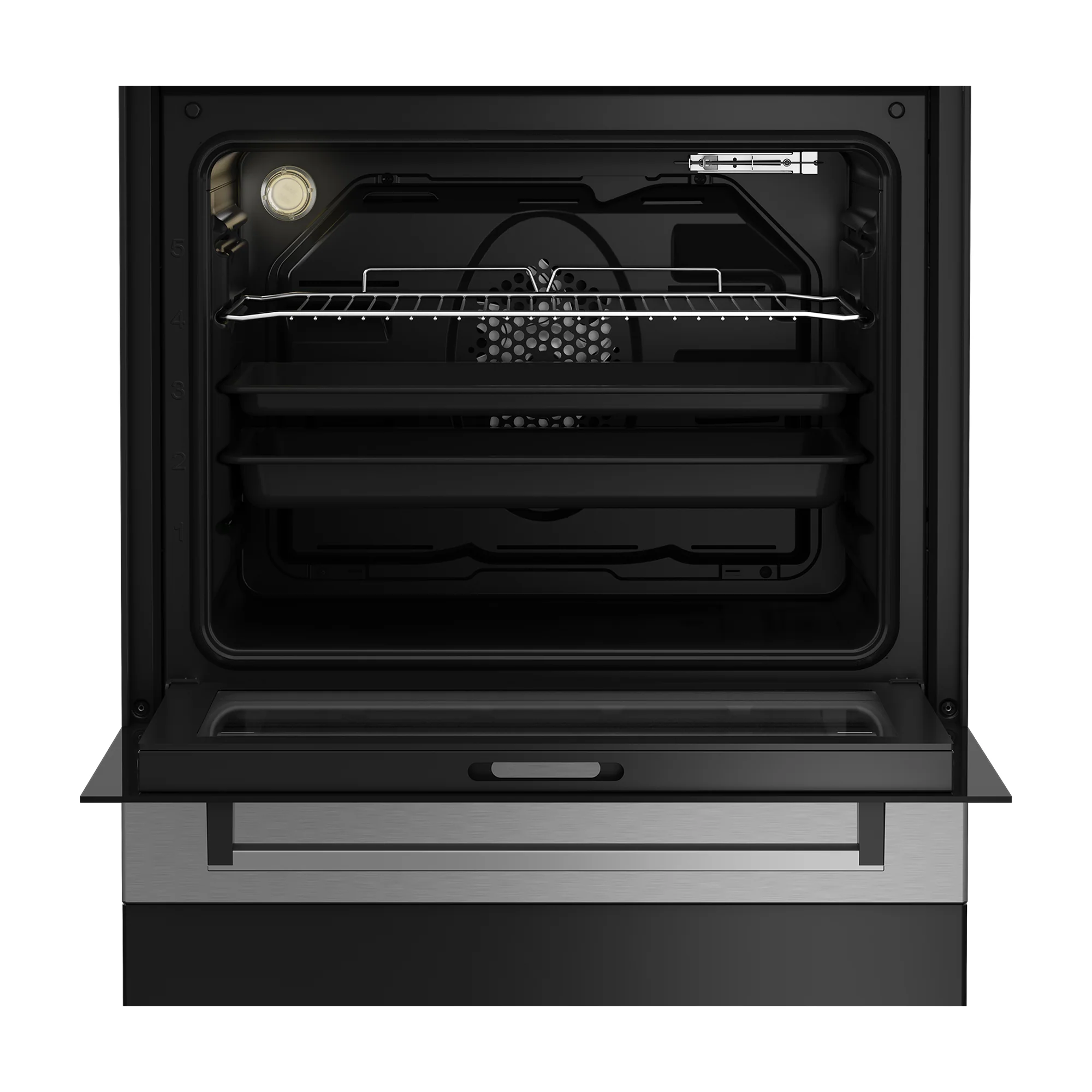 Beko 60cm Multifunction Vitroceramic Freestanding Stove Inox