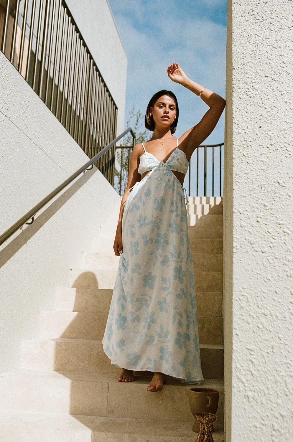 SAMPLE-Elexa Maxi Dress - Honey Floral