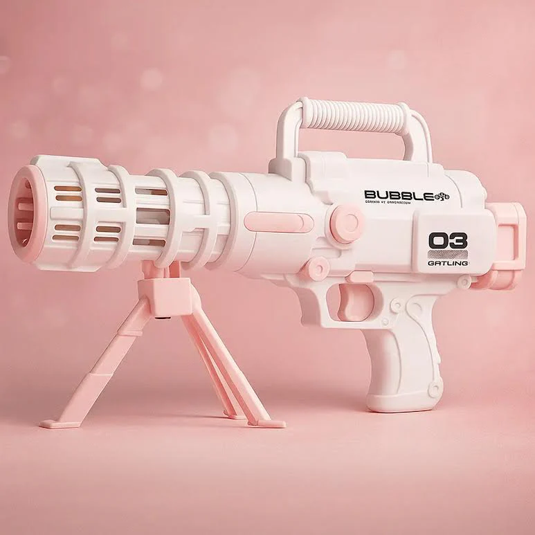 Bubble Blaster Toy Pink & White