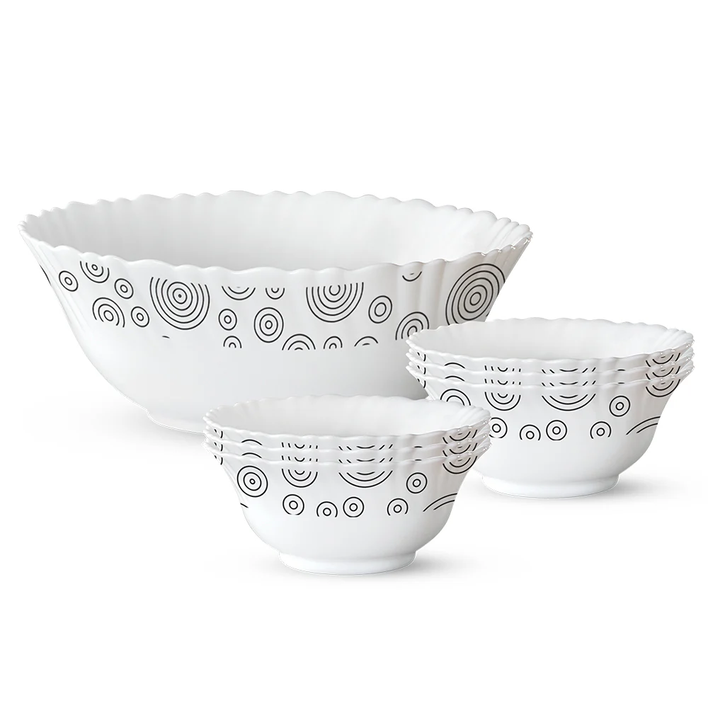 Larah by Borosil Spiral 7 pc Pudding Set