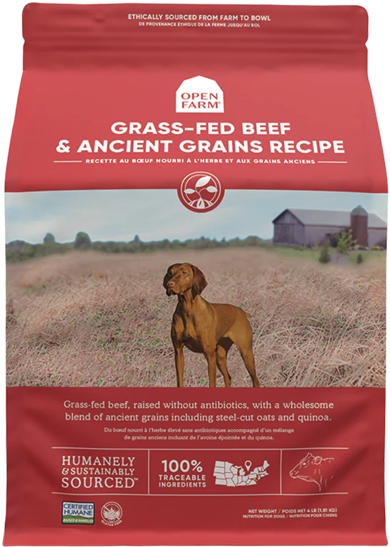 Open Farm Grass-Fed Beef & Ancient Grains Dry Dog Food