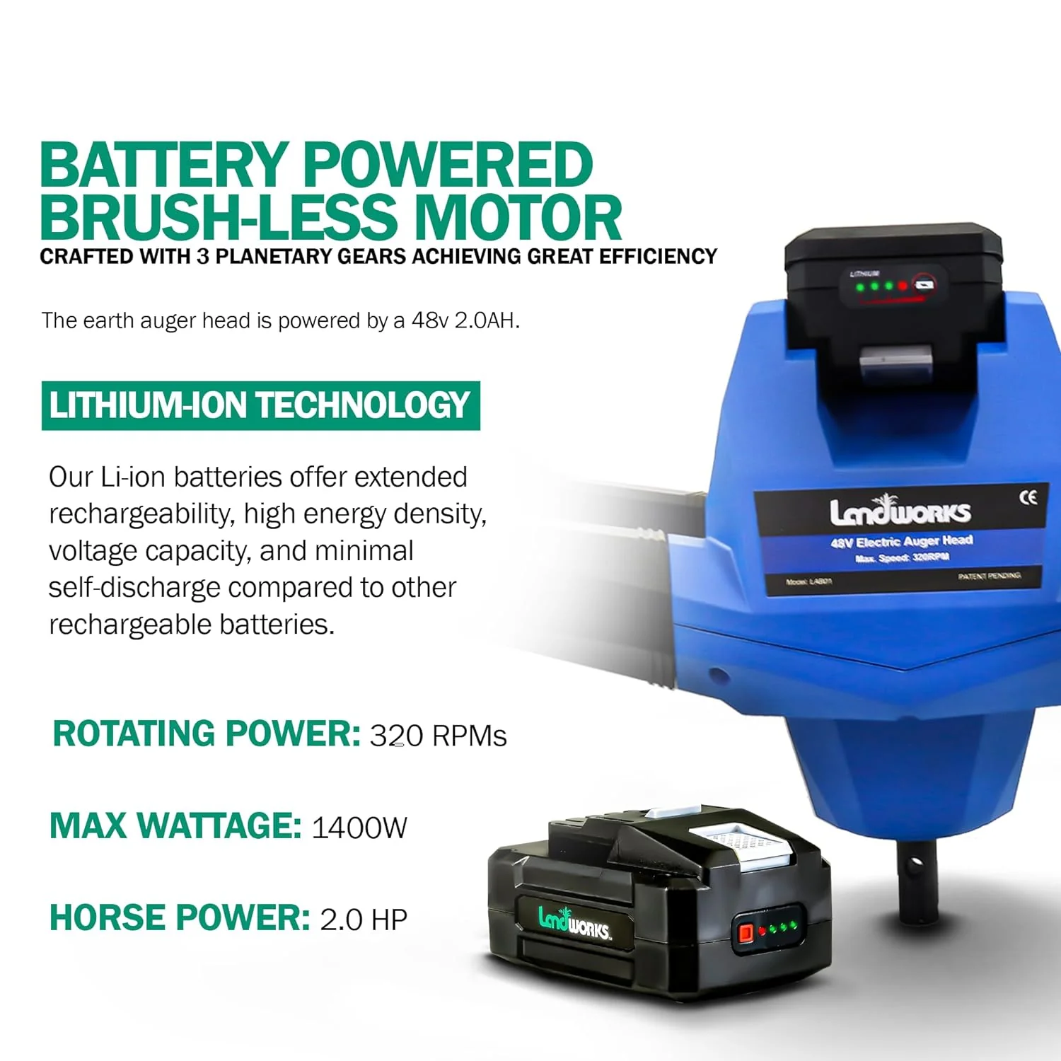 Ice Auger Power Head w/Steel 8