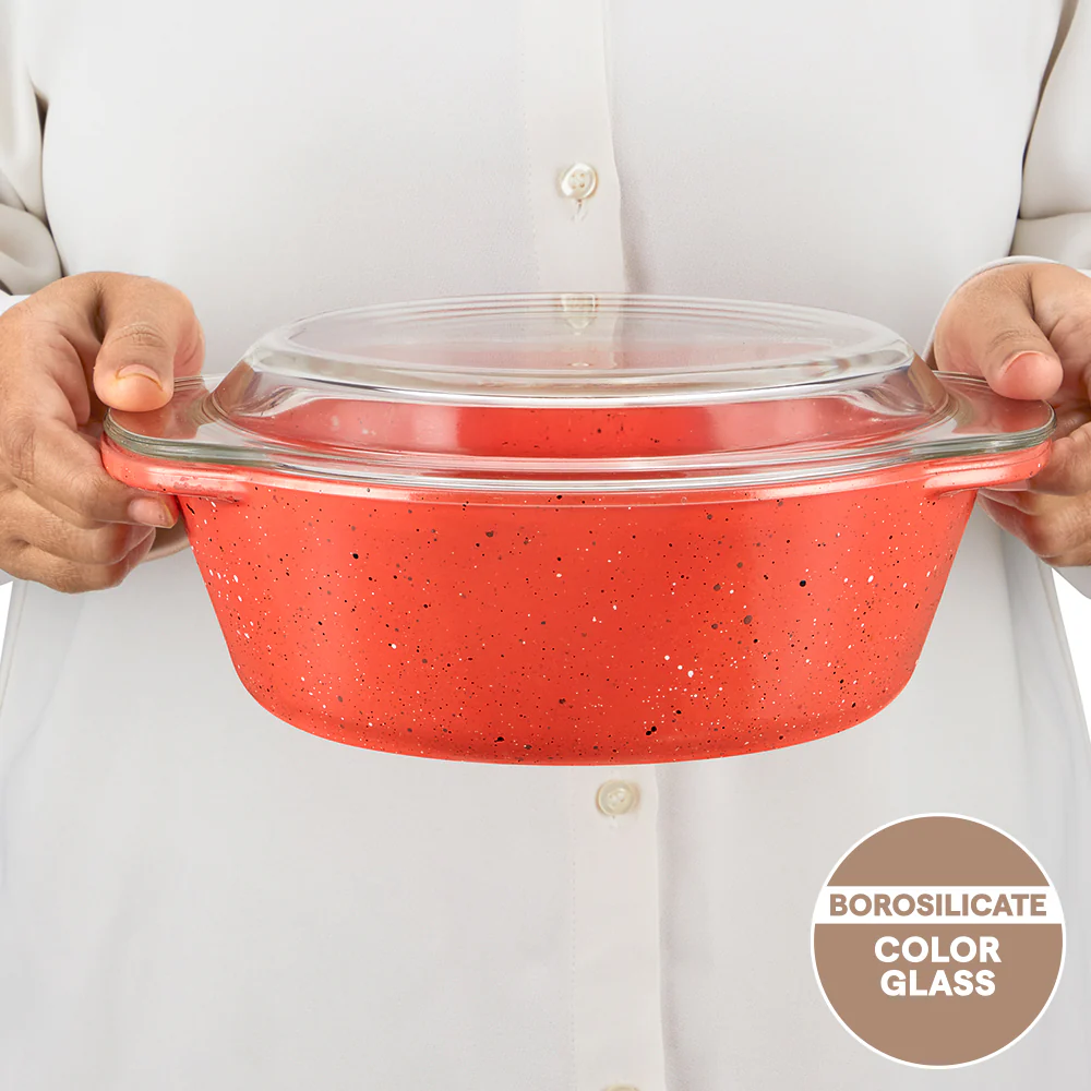 Colors Kube Pink Casserole with Lid