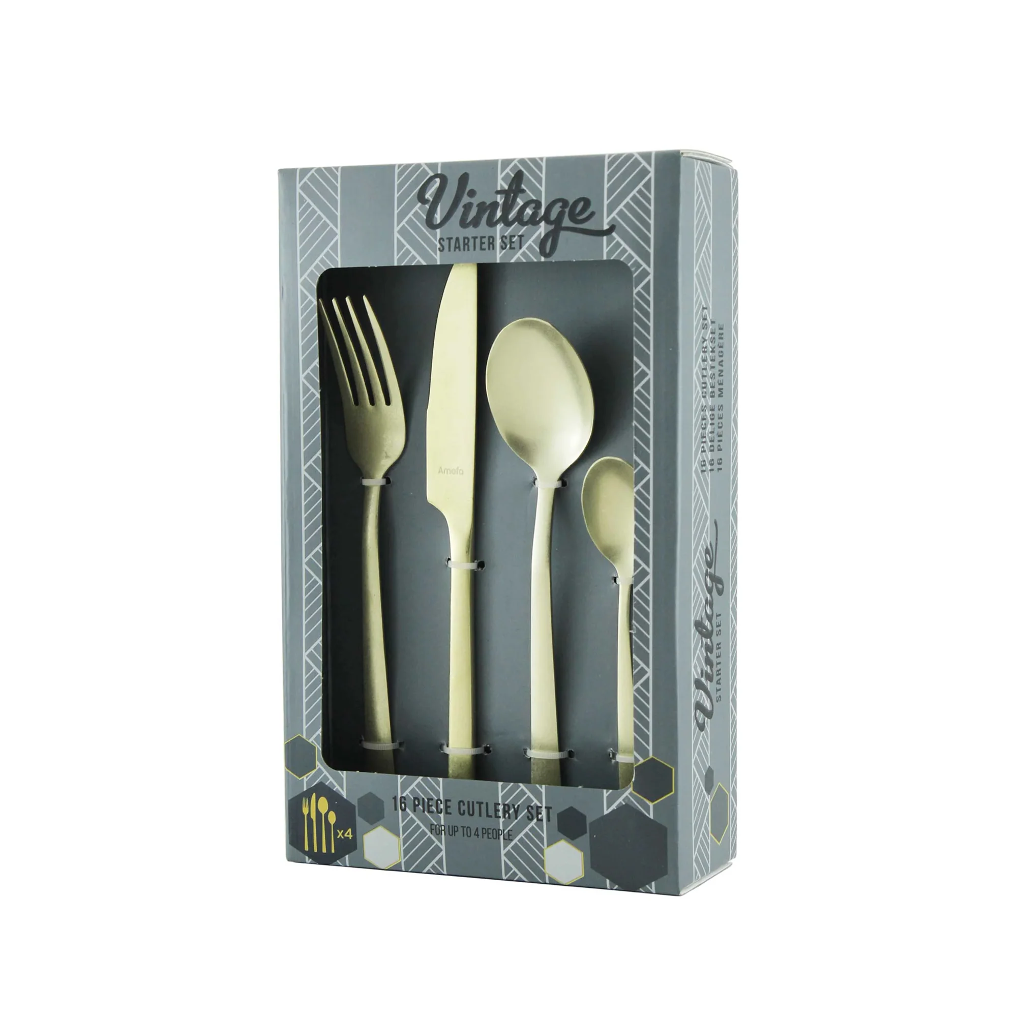 Amefa Manille Champagne Cutlery Set 16 Piece