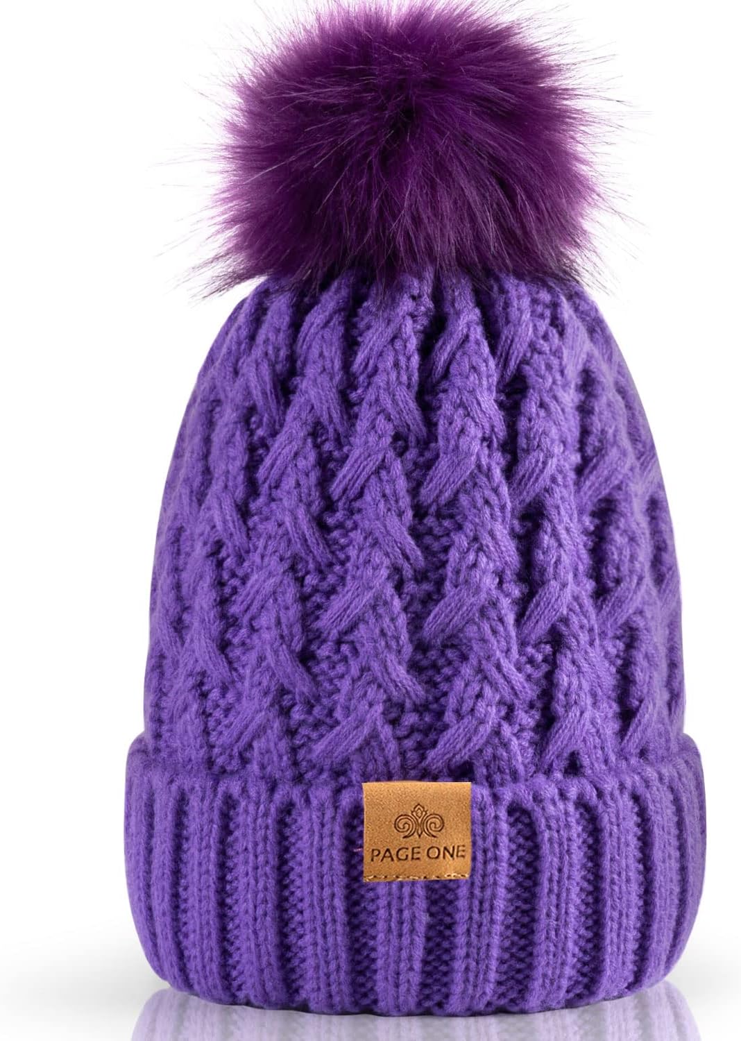 Winter Beanie Crossed Cap Soft Warm Hat, 2 Caps Onesize