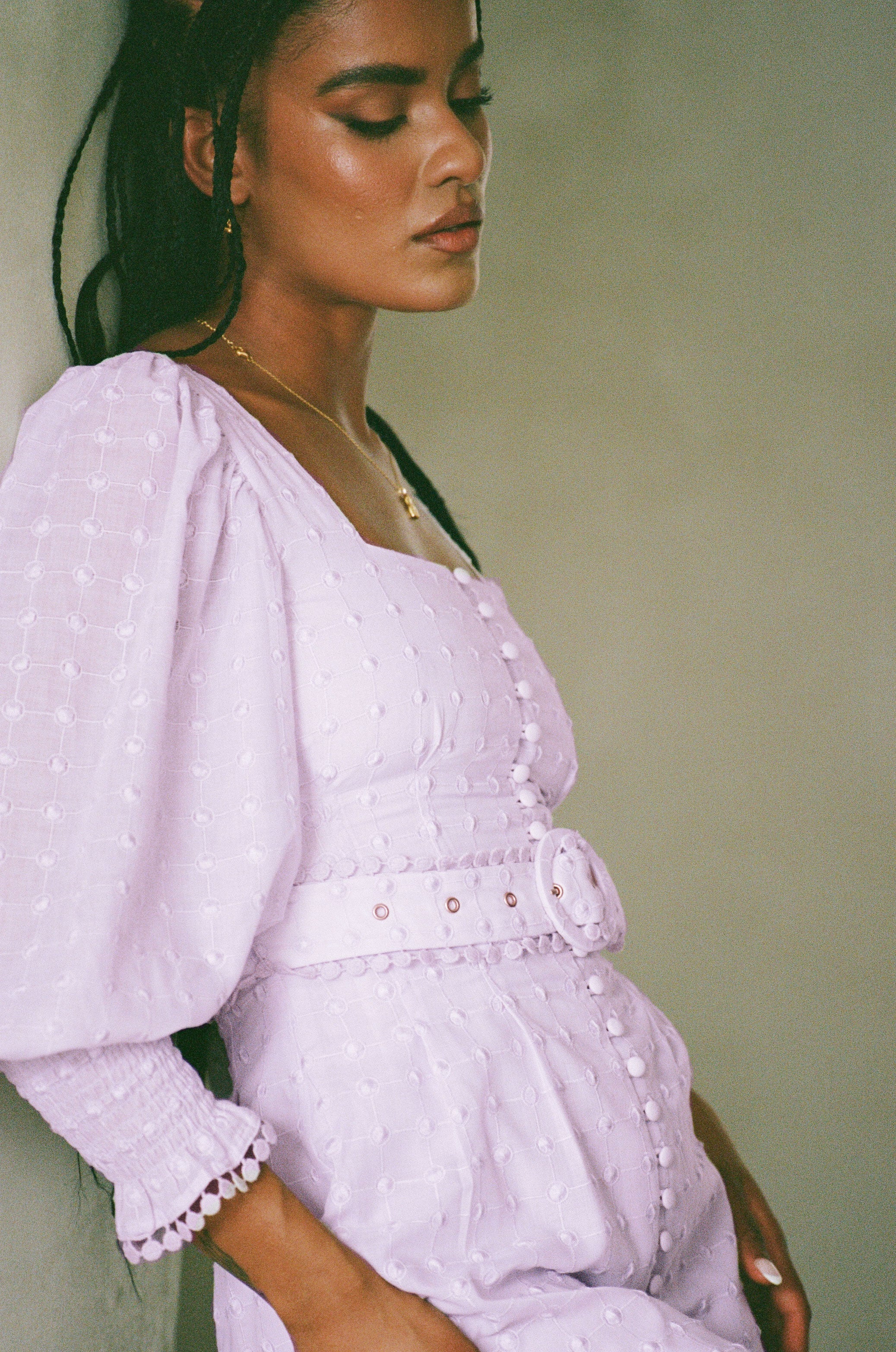 SAMPLE-Belted Larose Dress