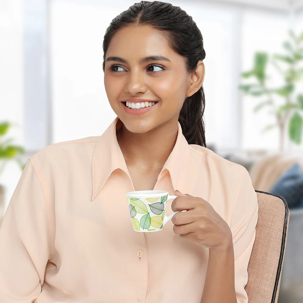 Larah by Borosil Novelty Noma Mug Set, 110ml x 6