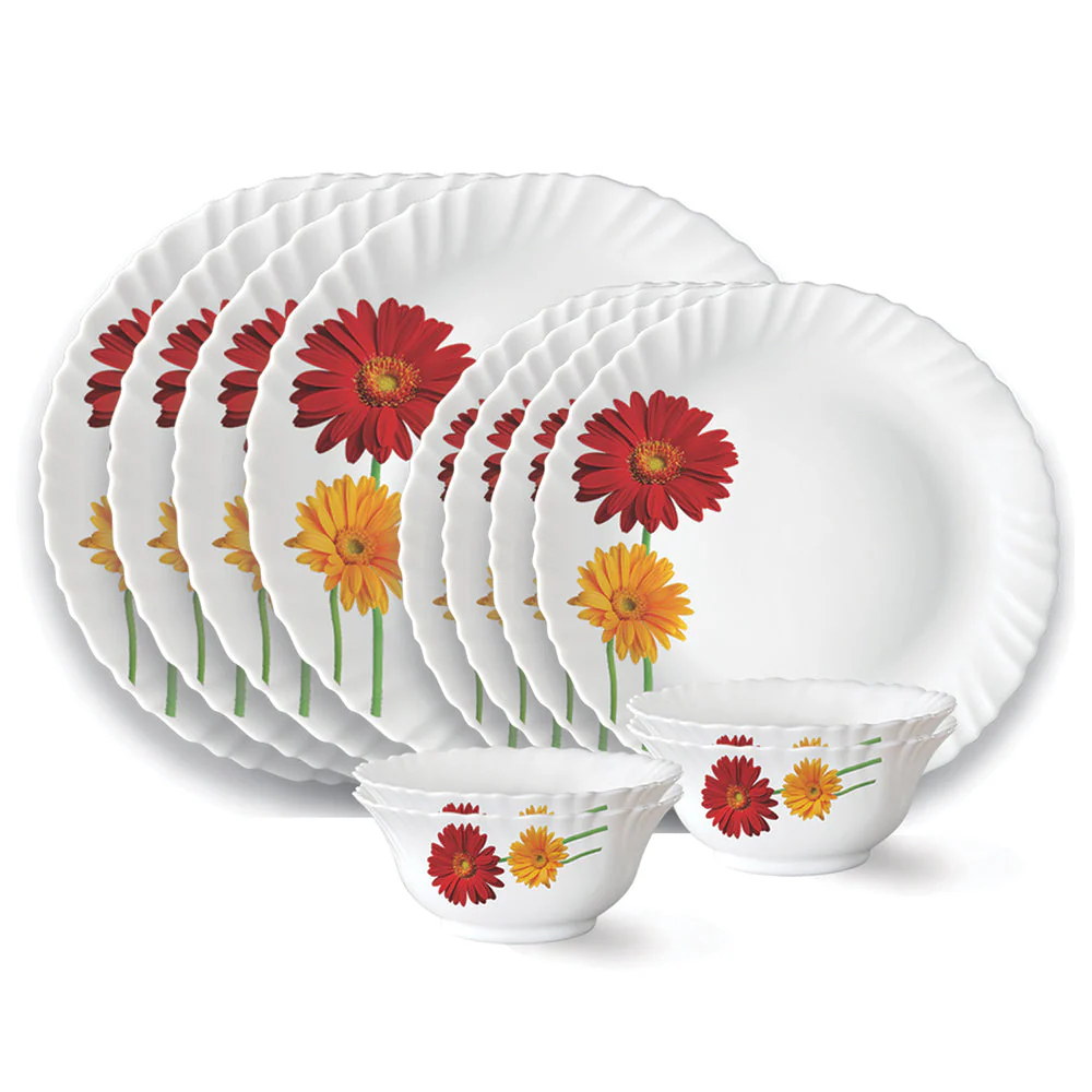 Larah by Borosil Zinnia Dinner Set, 66 pc