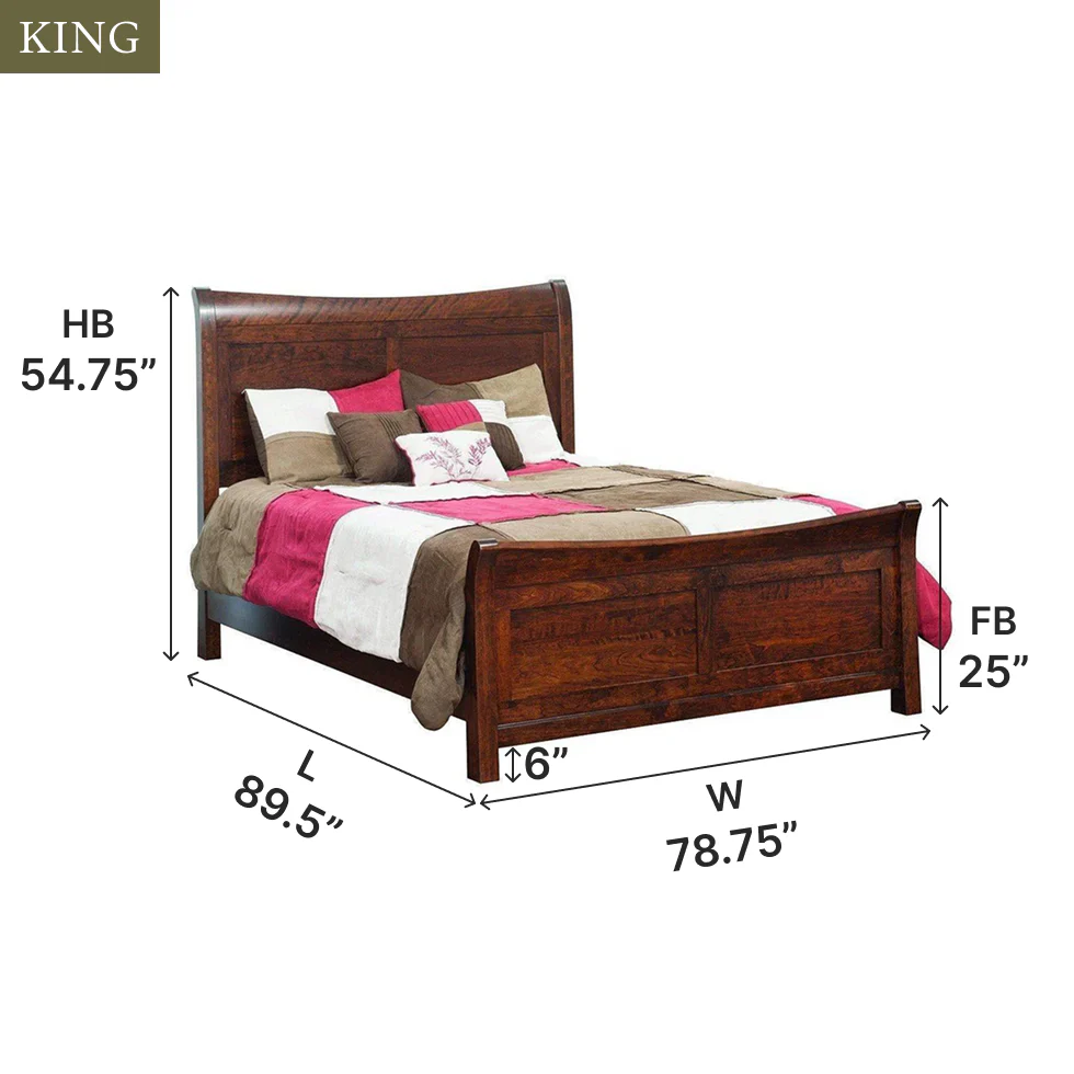 Amish Arlington Sleigh Bed