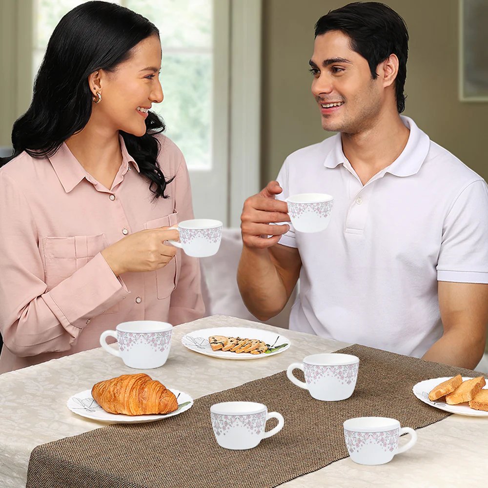 Larah by Borosil Lark Cup Set, 90ml x 6