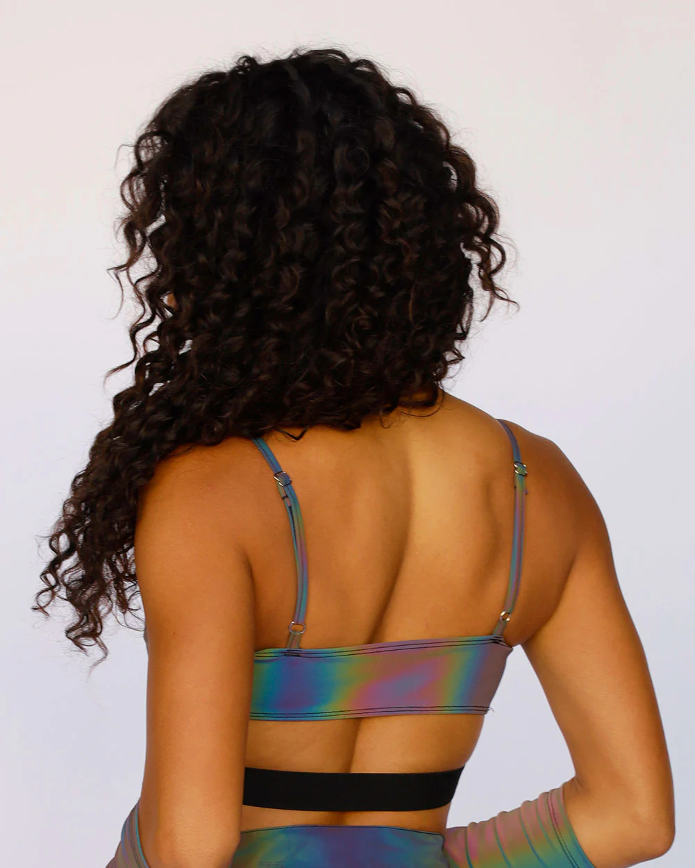 Won't Let U Out Reflective Underboob Clasp Top