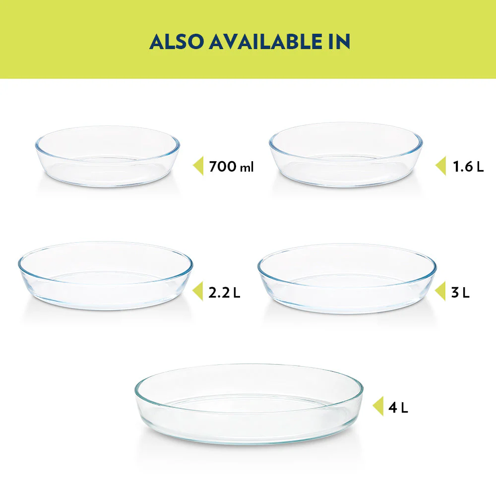 Borosil Oval Baking Dish, 3L